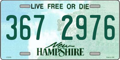 NH license plate 3672976