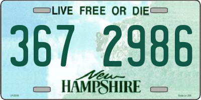 NH license plate 3672986