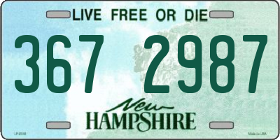 NH license plate 3672987