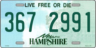 NH license plate 3672991