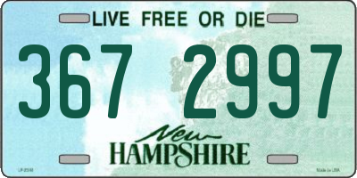 NH license plate 3672997