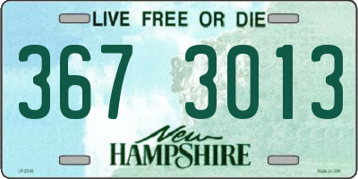 NH license plate 3673013