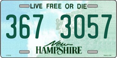 NH license plate 3673057