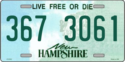 NH license plate 3673061