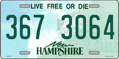 NH license plate 3673064