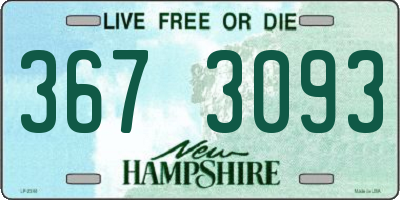 NH license plate 3673093