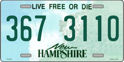 NH license plate 3673110