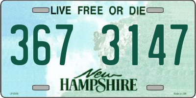 NH license plate 3673147