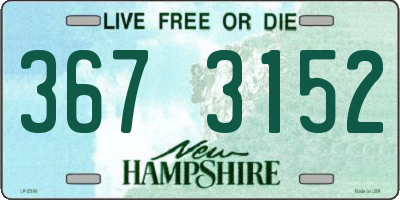 NH license plate 3673152
