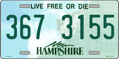 NH license plate 3673155