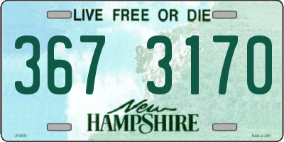 NH license plate 3673170