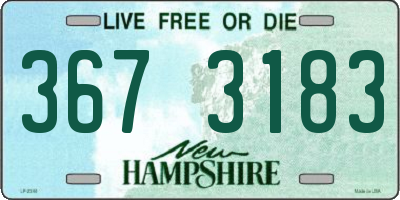 NH license plate 3673183
