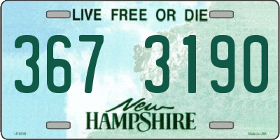 NH license plate 3673190