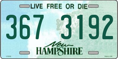 NH license plate 3673192