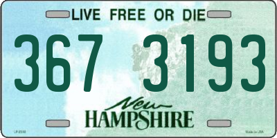 NH license plate 3673193