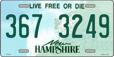 NH license plate 3673249
