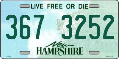 NH license plate 3673252