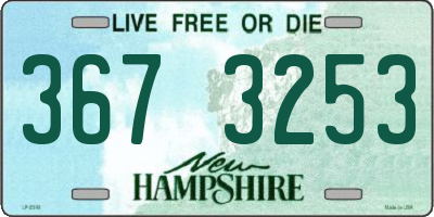 NH license plate 3673253