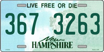NH license plate 3673263