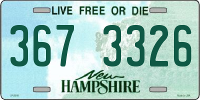 NH license plate 3673326