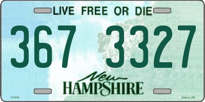 NH license plate 3673327