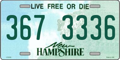 NH license plate 3673336