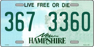 NH license plate 3673360
