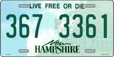 NH license plate 3673361