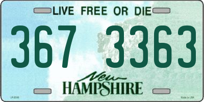 NH license plate 3673363