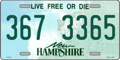 NH license plate 3673365