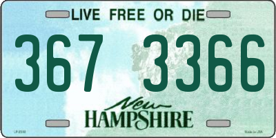 NH license plate 3673366
