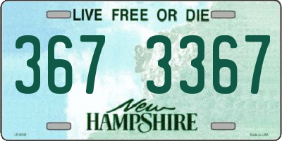 NH license plate 3673367