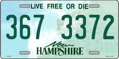 NH license plate 3673372