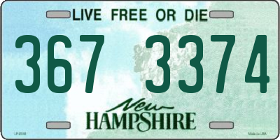 NH license plate 3673374