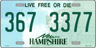 NH license plate 3673377