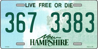 NH license plate 3673383