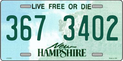 NH license plate 3673402