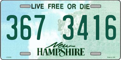 NH license plate 3673416