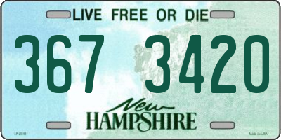 NH license plate 3673420