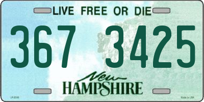 NH license plate 3673425