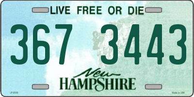 NH license plate 3673443