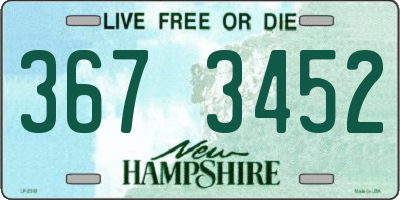 NH license plate 3673452
