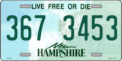 NH license plate 3673453