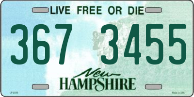 NH license plate 3673455