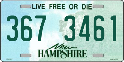 NH license plate 3673461