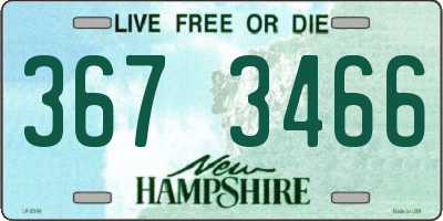 NH license plate 3673466