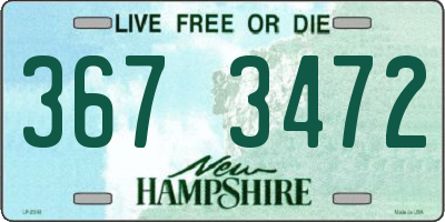 NH license plate 3673472
