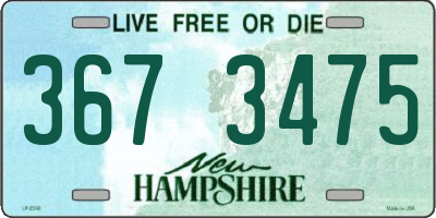 NH license plate 3673475