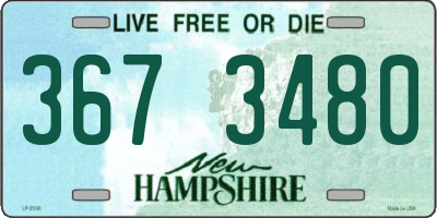 NH license plate 3673480