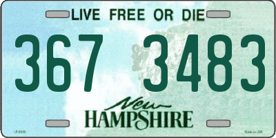 NH license plate 3673483